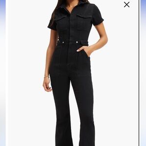 Good American Black Jumpsuit Chic Style